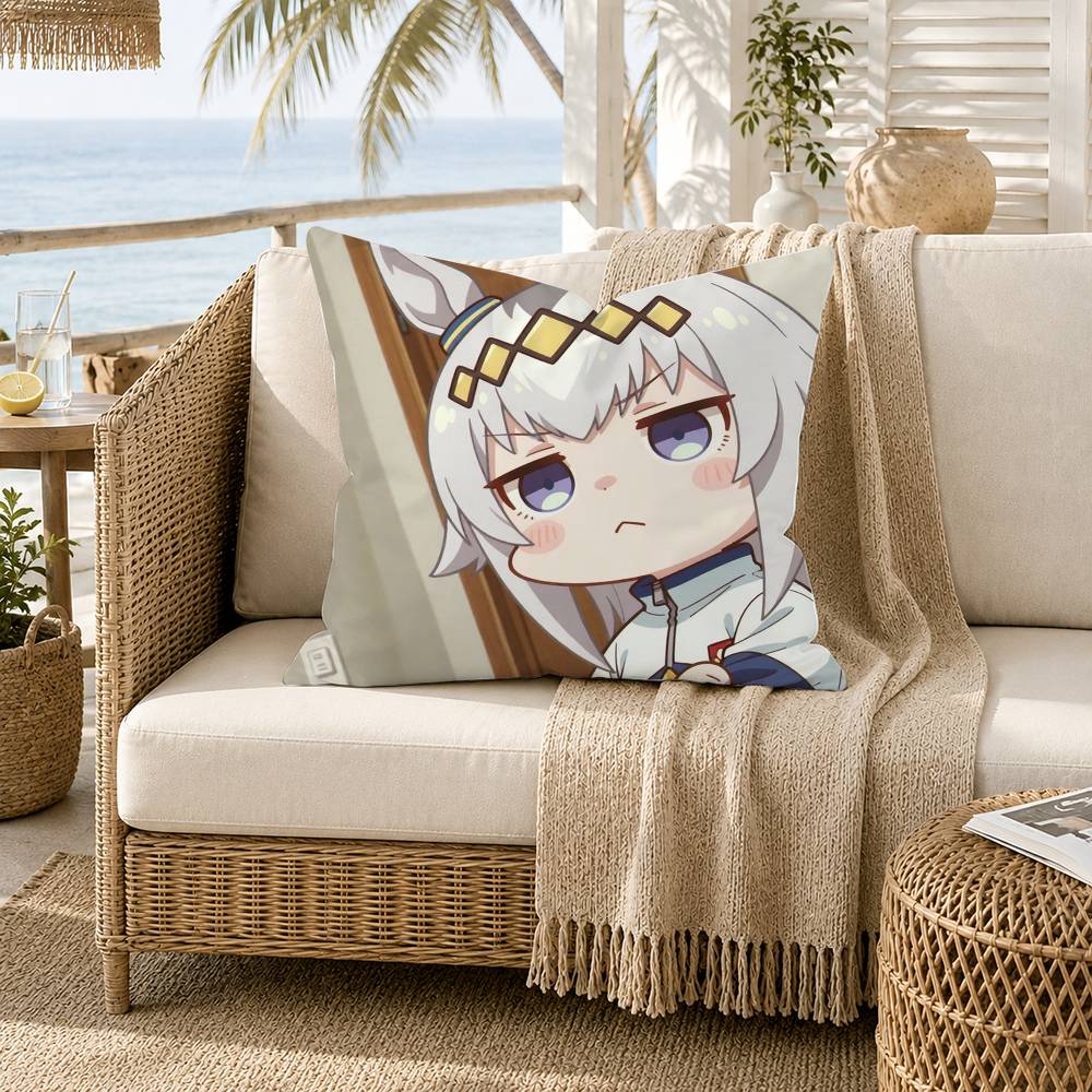 Oguri Cap Tamamo Cross Umamusume Pretty Derby Pillow Case for Sofa Living Room Home office Decor Protective Cover