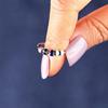 Elegant Rings Bead Fidgety Rings Colorful Bead Spinner Rings Stainless Steel Rings Open Adjustable Jewelry for Women