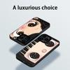 Big-eyed cute girl cartoon design Phone Case for iPhone 17 16 e 15 14 13 12 Pro Max Sheepskin Silver-edged protective case