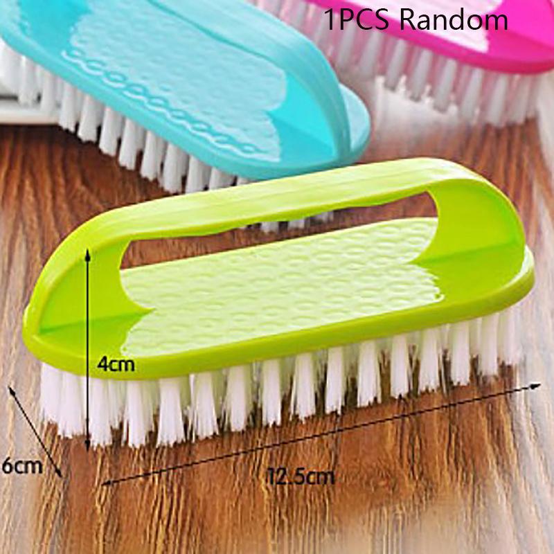1PCS Random Scrubbing Brush Soft Bristle Laundry Clothes Shoes Scrub Brush Portable Plastic Hands Cleaning Brush