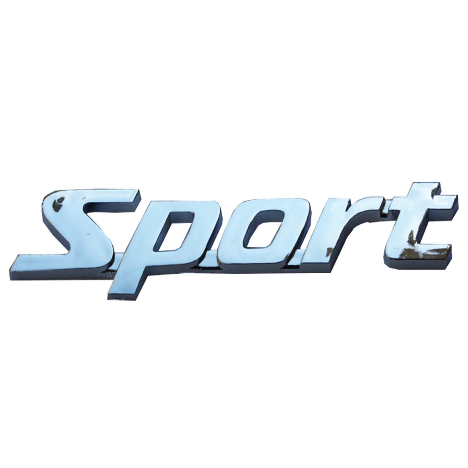 

Sport Plastic Chrome Emblem Logo Sticker - Stylish and Durable Design