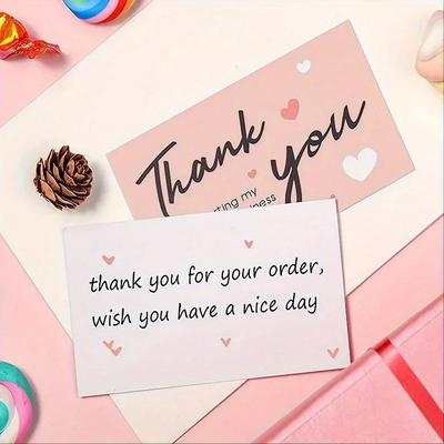 50 stuks Bedankt voor het steunen van mijn bedrijf Kaartjes Taart Decoratie Labels Klant Waardering Cadeaukaart Winkel Online Verkopers