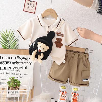 Jungen 2023 Sommer Polo & Cartoon Shorts Set - Koreanischer Stil
