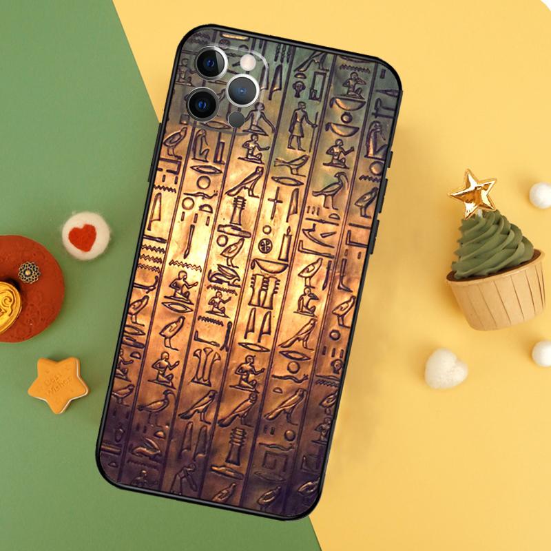 Egyptian Hieroglyphics Phone Case For iPhone 17 16 16E 15 14 12 11 13 Pro Max 12 13 Mini 17Air Shockproof Cover