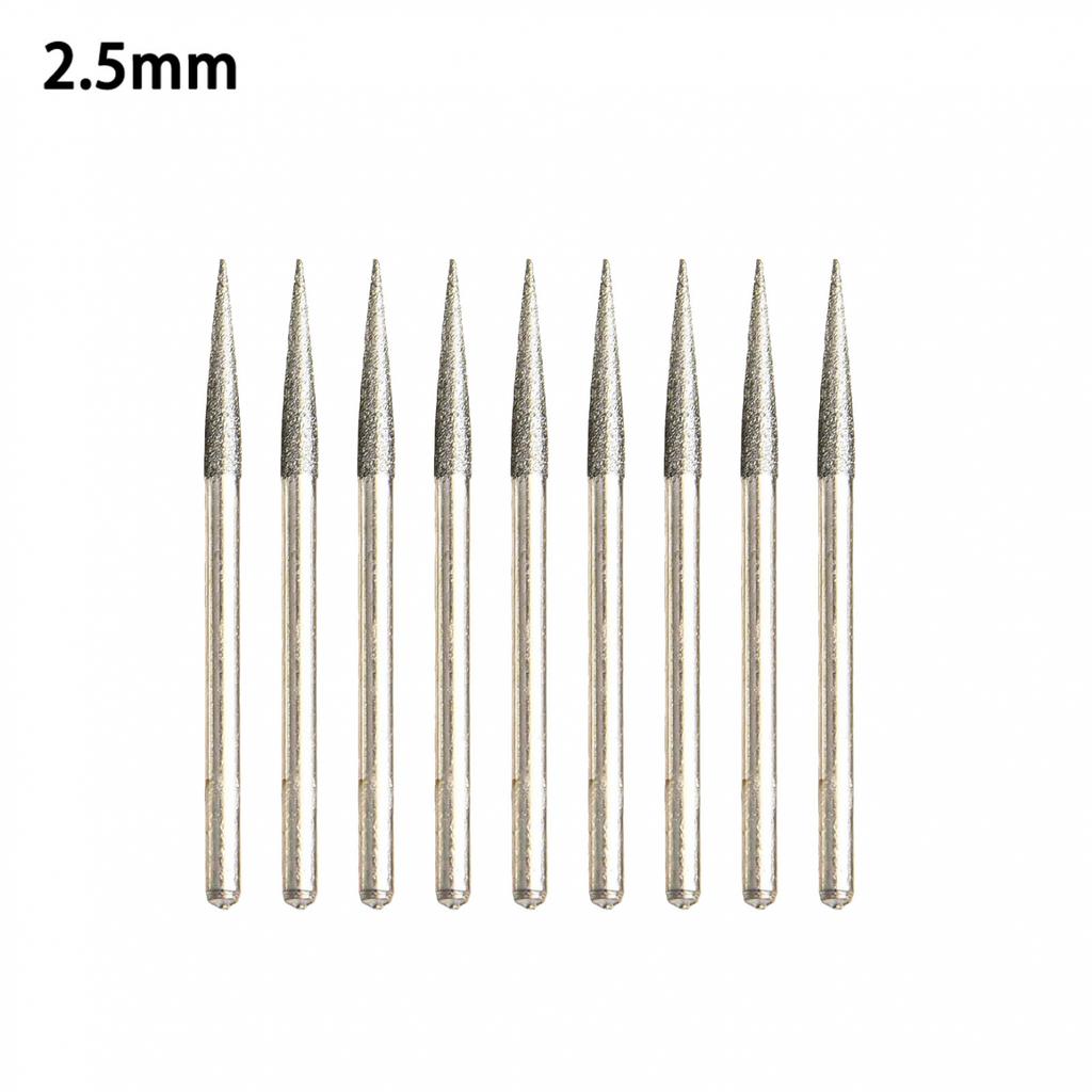 Gyémánt Csiszolófej Készlet 10db D Tű Faragószerszám Üveg Jáde Kőhöz