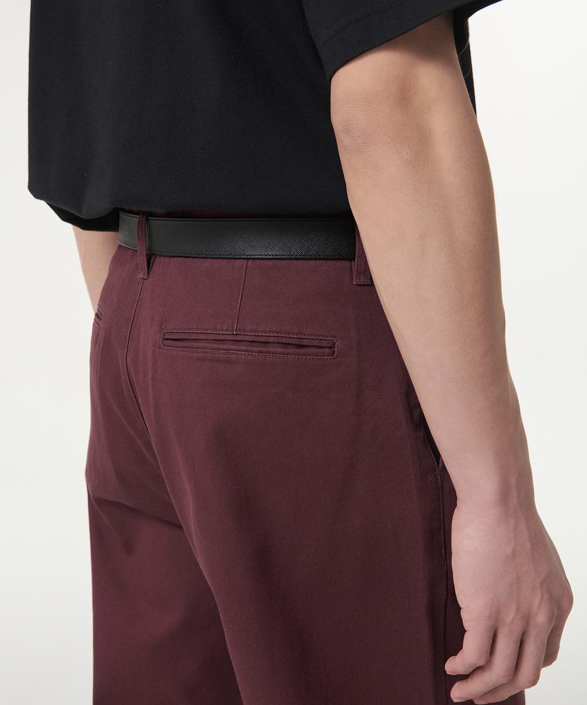 MUSINSA STANDARD One-Pleat Regular Fit Chino Pants [Burgundy]