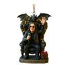 Rock Singer Decoration 2D Acrylic Hanging Ornament Cartoon Dark Style Rock Star Decoration for Christmas Tree Car Door Window Wall