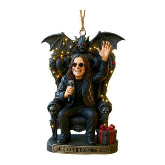 Rock Singer Decoration 2D Acrylic Hanging Ornament Cartoon Dark Style Rock Star Decoration for Christmas Tree Car Door Window Wall