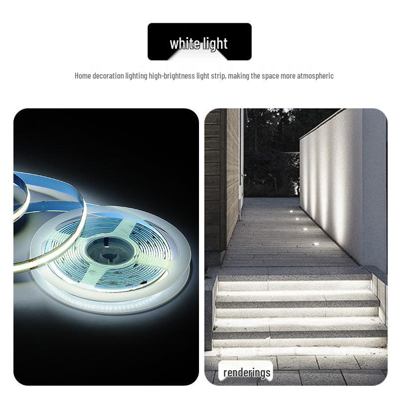 COB LED Linear Strip Light, Self-Adhesive, Recessed, 24V/12V for Living Room Ceiling