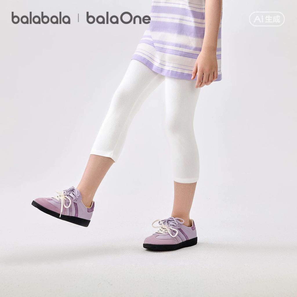 Balabala Children's Clothing, Girls' Yoga Pants, Children's Leggings, 2026 Summer Clothing, New Five Part Pants, Thin and Casual