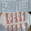 Silicone Nail Molds Tools, Nail Art Tool, Bow Silicone Nail Art Molds for Women, Nail Design Manicure Template for Nail Art Beginners and Enthusias