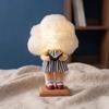 Handmade Wool Felt Glowing Cloud Felt Craft Kit Complete DIY Set Creative Needle Felting Material LED Light Up Cloud Ornament
