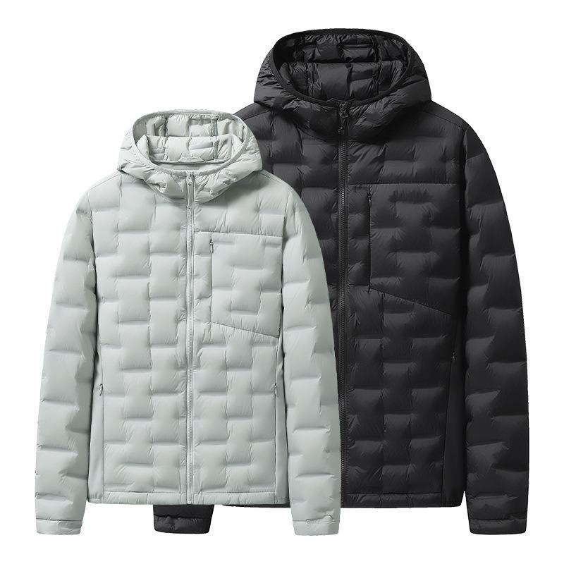 Winter light and thin models can be opened twice down jacket hooded light and thin down jacket fashion casual hooded down jacket men