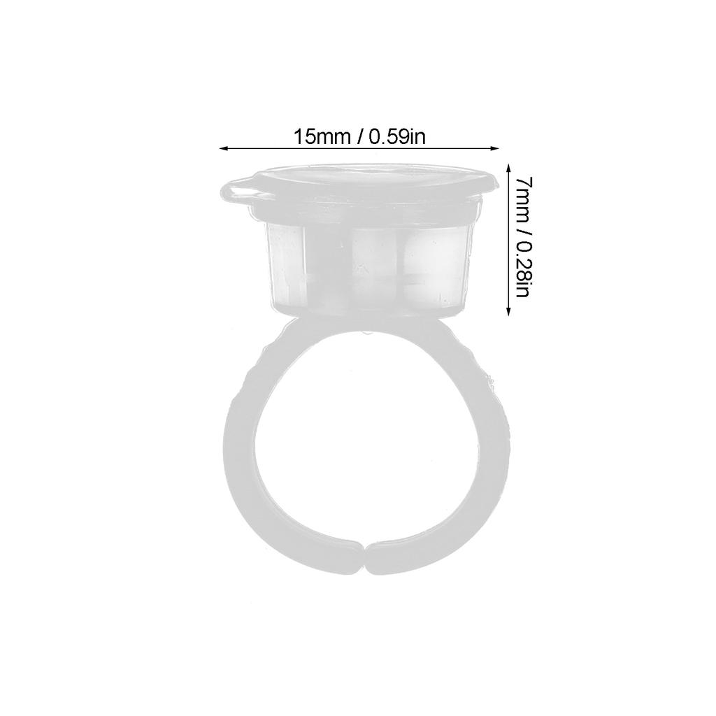 50pcs Disposable Tattoo Pigment Ring Cup Eyelash Glue Holder Cups Tattoo Accessories