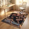 Personalized Crystal Velvet Carpet,Jujutsu Kaisen Custom Printed Name, Plush Area Rug For Home Indoor Decor