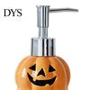 Hand Soap Bottle Halloween Ceramic Ghost Dispenser, with Stainless Steel Pump, Pumpkin Refillable Spooky Dispenser Liquid Container, Empty Shower Gel