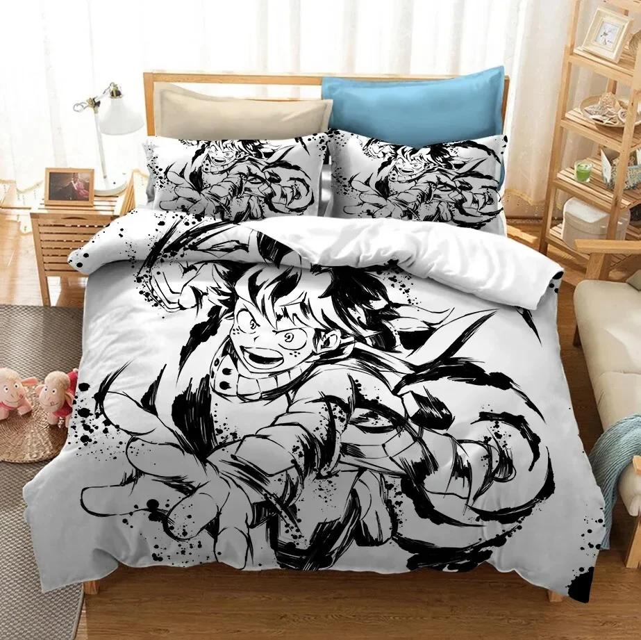 My H-Hero A-Academia 3D Printed Bedding Set Japan Anime Duvet Covers With Pillowcases Bedclothes Bed Linen For Friends