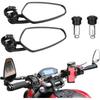 7/8" Motorcycle Mirrors,Bar End Rear View Mirrors Compatible With Honda Grom,Ducati, Suzuki,Yamaha, Kawasaki And More (BLUE)