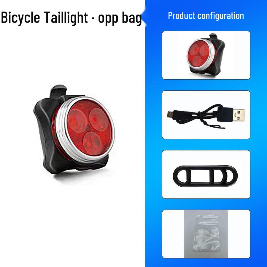 COB USB Rechargeable Bicycle Headlight & Taillight Set for Mountain Bikes