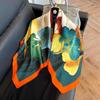 Square scarf 91CM large square scarf imitation silk satin scarf temperament women's shawl scarf headscarf windproof silk scarf thin
