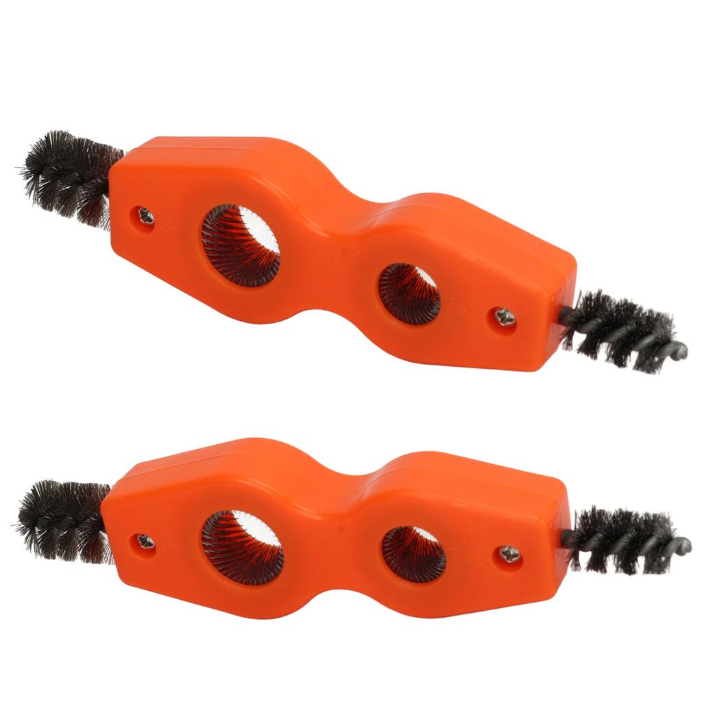 2Pcs 4 In 1 Pipes Cleaner Brush Tool 12 Inch 34 Inch Orange Strong Cleaning Versatile Wire Brush