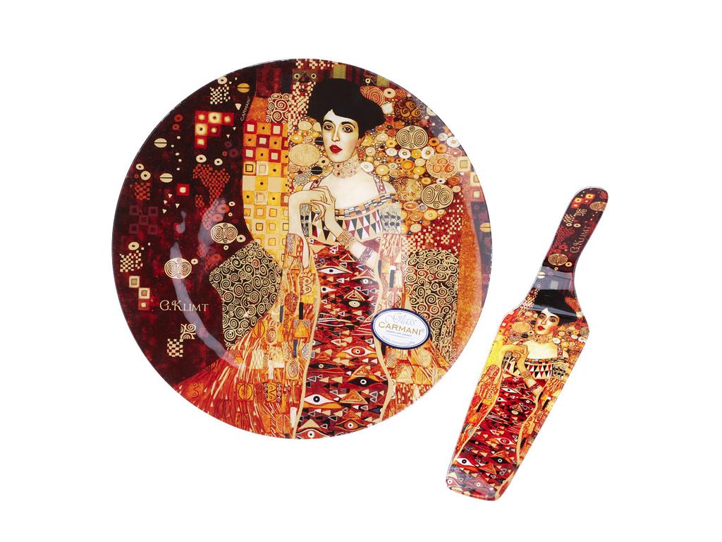 Talerz Deserowy Z Łopatką Gustav Klimt Adela Porcelana Na Prezent