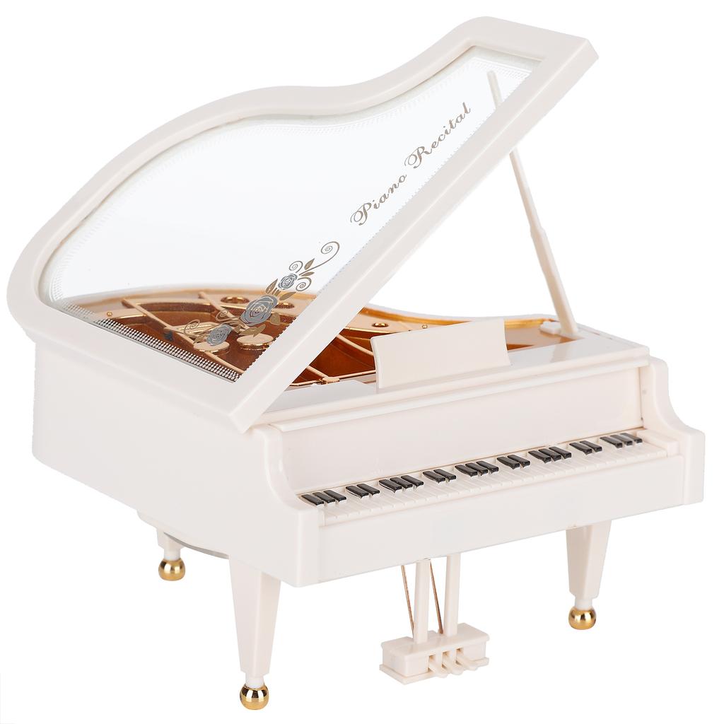 Piano Music Box Clockwork Desk Home Decoration Birthday Gift Craft for Children Office