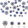 Størrelse Dobbelt Lag Blomst Blandet 100 stk Fargerik Solsikke Skive Bor Spenne Krystall Håndsøm Bor DIY Smykketilbehør Rhinestone Sy på Perler