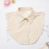 Detachable Front Tie Vintage False Blouse Collar Fashion Stripes Fake Collar  for Women