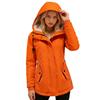 Women's Hooded Sherpa Lined Midi Coat Solid Color Zip Up Warm Winter Casual Outerwear Jacket