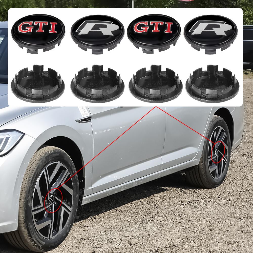 4Pcs 56/65/66mm Car Wheel Center Hub Caps Cover Replacement Accessories for Volkswagen VW Golf 6 7 MK4 TSI TDI Magotan B5 B6 B7 RB6