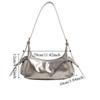 Retro Y2K Armpit Bag Large Capacity Pillow Handbag Temperament Hobo Bag  Women