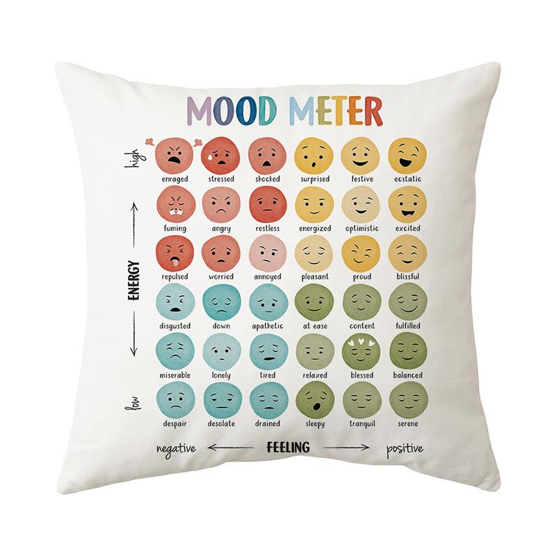 

Rainbow Pillowcase Short Plush Letter Print Home Fabric Sofa Pillowcase Holiday Cushion Cover 45 * 45Cm (without pillow core)