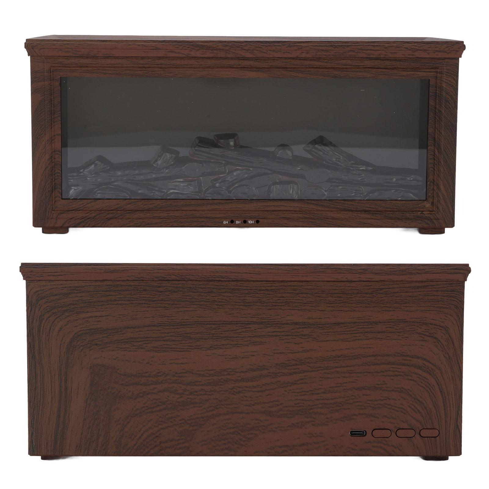 180ml Water Wood Grain place Aromatherapy Diffuser Simulation Flame Humidifier Essential Oil Diffuser for Home