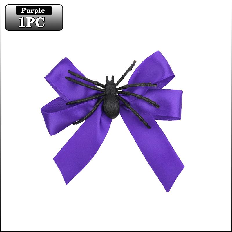 Halloween Hair Clip Spider Bow Hairpin Cute Funny Side Clip Fringe Barrette Day of the Dead Decoration Girls Hair Accessory Gift