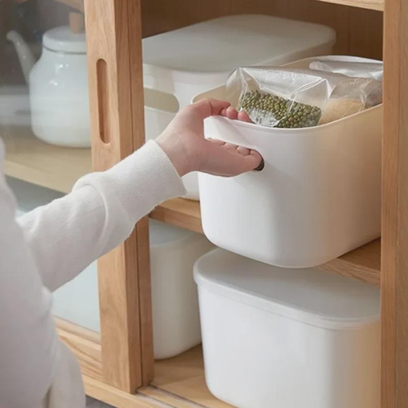 Plastic Storage Box with Lid - Ideal for Clothes, Snacks, and Sundries
