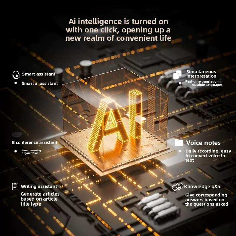 AI Translation Bluetooth 5.3 Clip-on OWS Design Earphones Panoramic Sound Effect Earphones Comfortable To Wear Waterproof Sports Earbuds