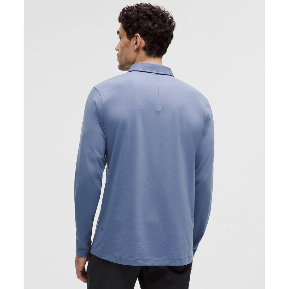 Lululemon Evolution Long Sleeve Polo Shirt Washed Denim