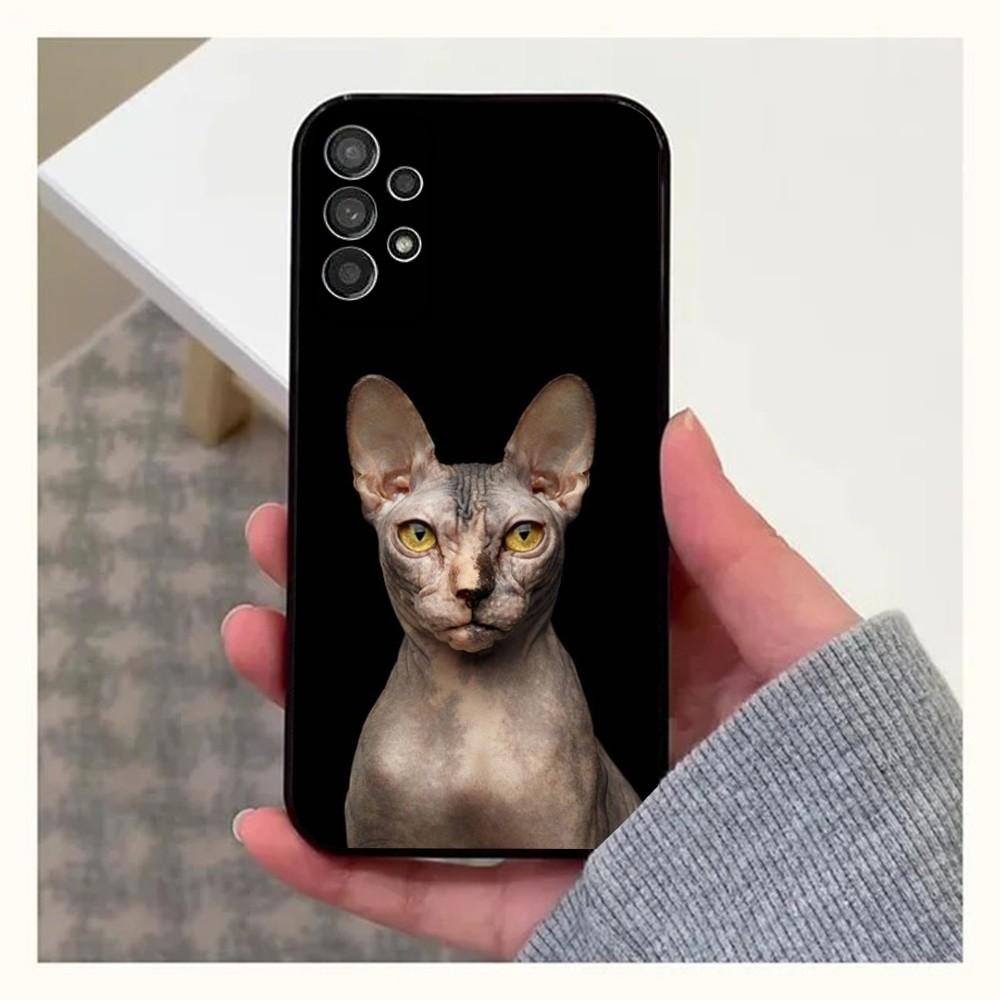 

Чехол для телефона Сфинкс Кот Сфинкс Для Samsung Galaxy A13,A21s,A22,A31,A32,A52,A53,A71,A80,A91 Мягкий Черный Чехол Samsung a70