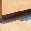 1PC 1m/39.37inch Door Seal Draft Stops With Brush Reduce Noise Rubber Door Sweep Breeze Blocker Insect Proof Dust Proof Sound Pr