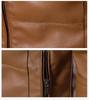2024 Men's Autumn PU Leather Stand Collar Motorcycle Jacket - Trendy and Handsome Design