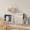Caja de Almacenamiento para Puerta de Gabinete de Cocina sin Perforaciones, Rejilla de Hierro, Montado en la Pared, Estante para Papel Film de Plástico, Estante para Baño, Refrigerador