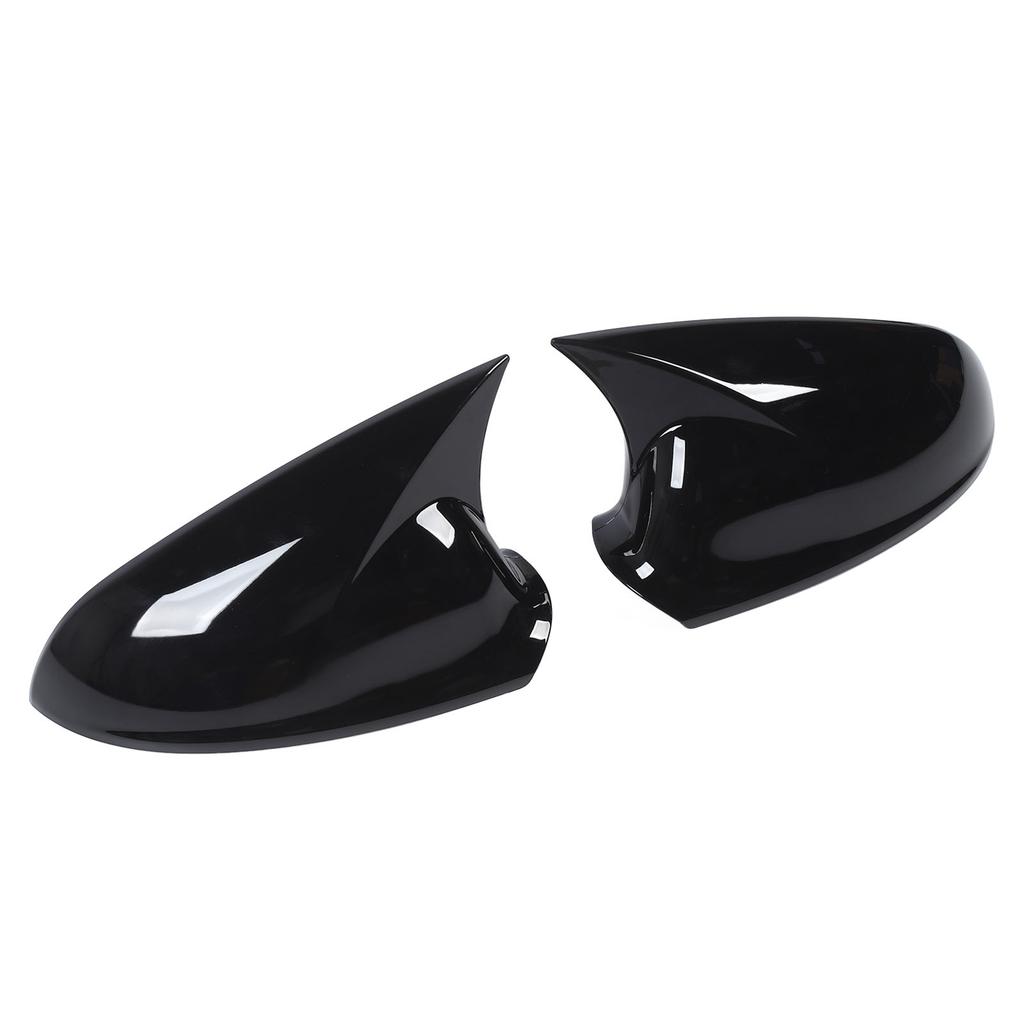 Pair of Glossy Black Rearview Mirror Cover Cap Enhance Vehicle Appearance Replacement for Vauxhall