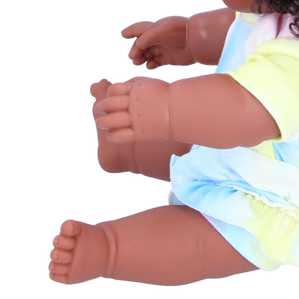 12 Inch Lovely Simulated Black Girl Doll African Baby Doll Kid Toy Birthday Gift