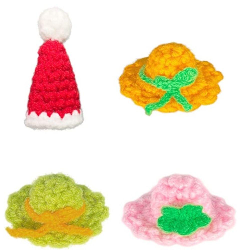 with Adjustable Strap Knitted Hats Party Clothes Accessories Knitted Guinea Pig Hats Pet Caps