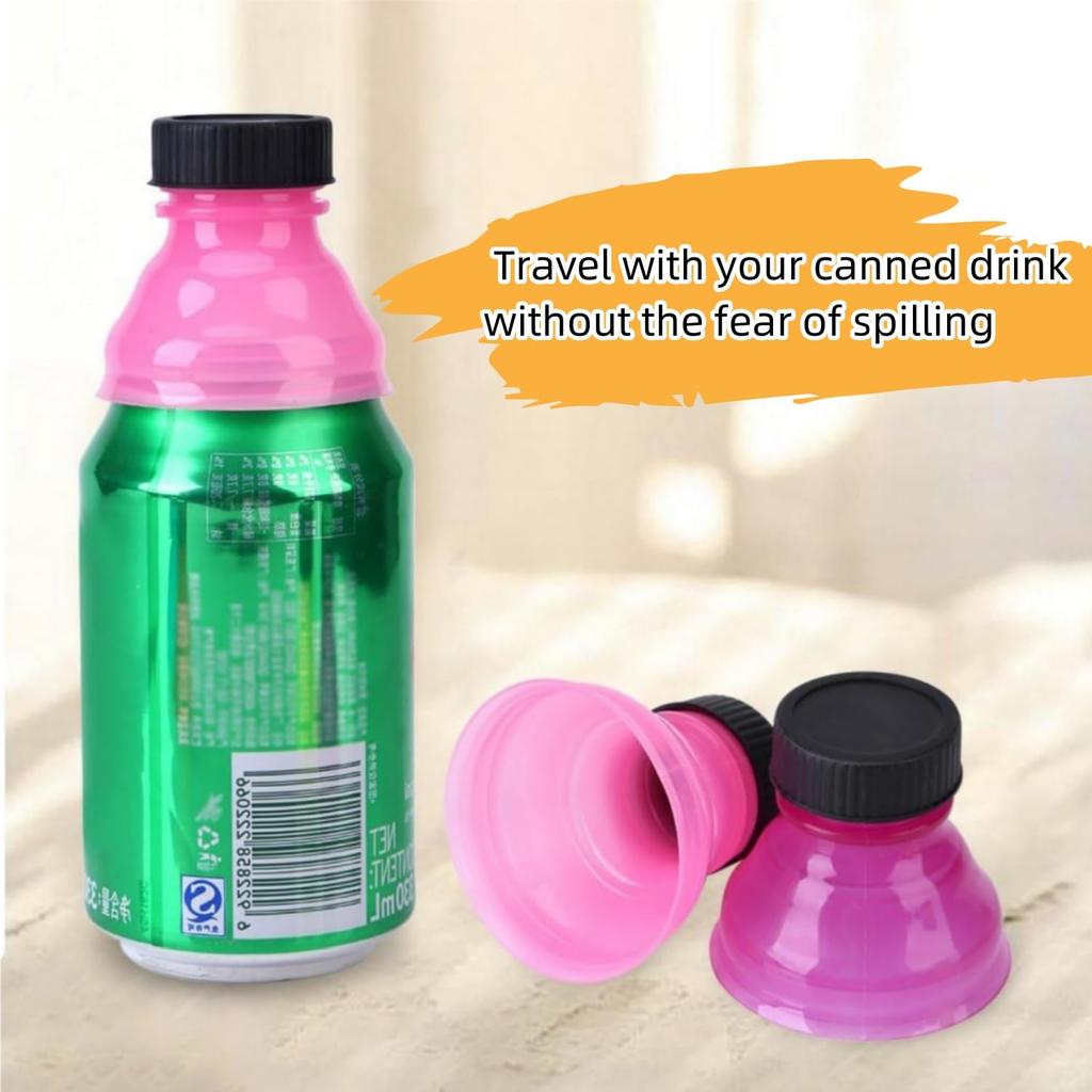 12 PCS Reusable Soda Can Lids - 6 cm Plastic Drink Can Tops for Beer Seltzer Carbonated Beverages - Leak-Resistant Sealing Caps Assorted Colors