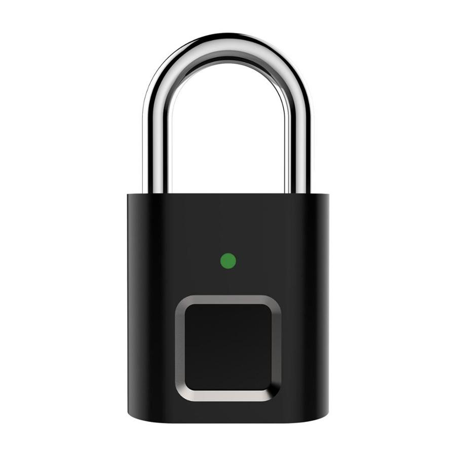 USB Rechargeable Smart Fingerprint Padlock Mini Security For Locker Bag Suitcase