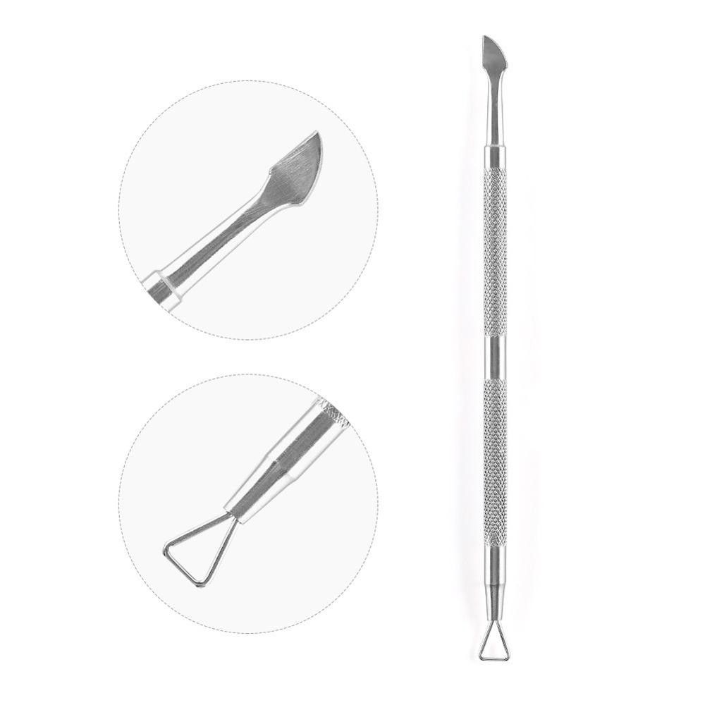 Hot New Dual-ended Manicure Tool Cuticle Pusher UV Gel Clean Stick Triangle Rod Nail Polish Remover