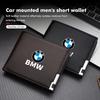 QNLT6 Car Mounted Driver License Holder Wallet Luxury Leather Design For BMW G30 G20 M3 M5 E91 E92 E93 E36 E70 X3 X4 X5 X1 E39 F30