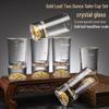 Gold Leaf Crystal Glass Baijiu Shot Glasses